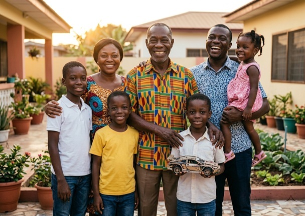 Healthy Ghanaian family lifestyle image